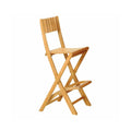 Folding Teak Outdoor Bar Stool
