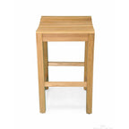 Backless Teak Outdoor Bar Stool