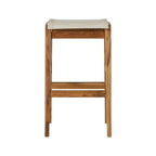 Backless Teak Outdoor Bar Stool