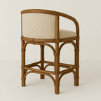 Boucle & Rattan effect Counter & Bar Stool - Indoor and Outdoor use