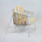 Lounge Chair with Summer Stripe Upholstery