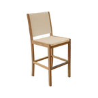 Armless Teak Outdoor Bar Stool