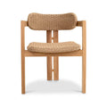 Teak Outdoor Dining Chair with Seat and Back Weaving