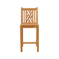 Armless Teak Outdoor Bar Stool