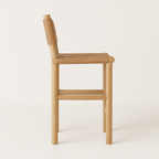 Armless Teak Outdoor Bar Stool
