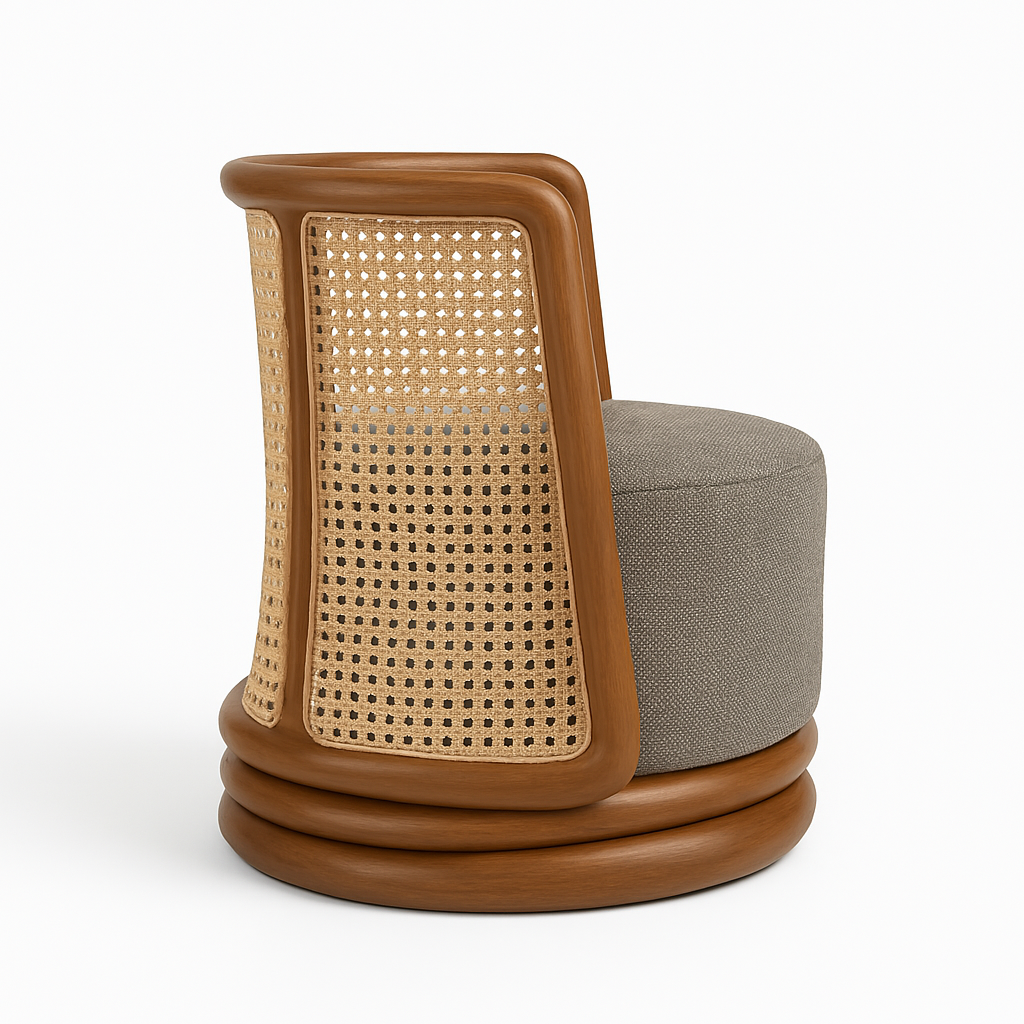 Rattan Swivel Lounge Chair