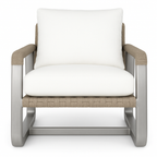 Brushed Aluminium Outdoor Accent Chair