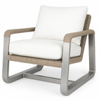Brushed Aluminium Outdoor Accent Chair