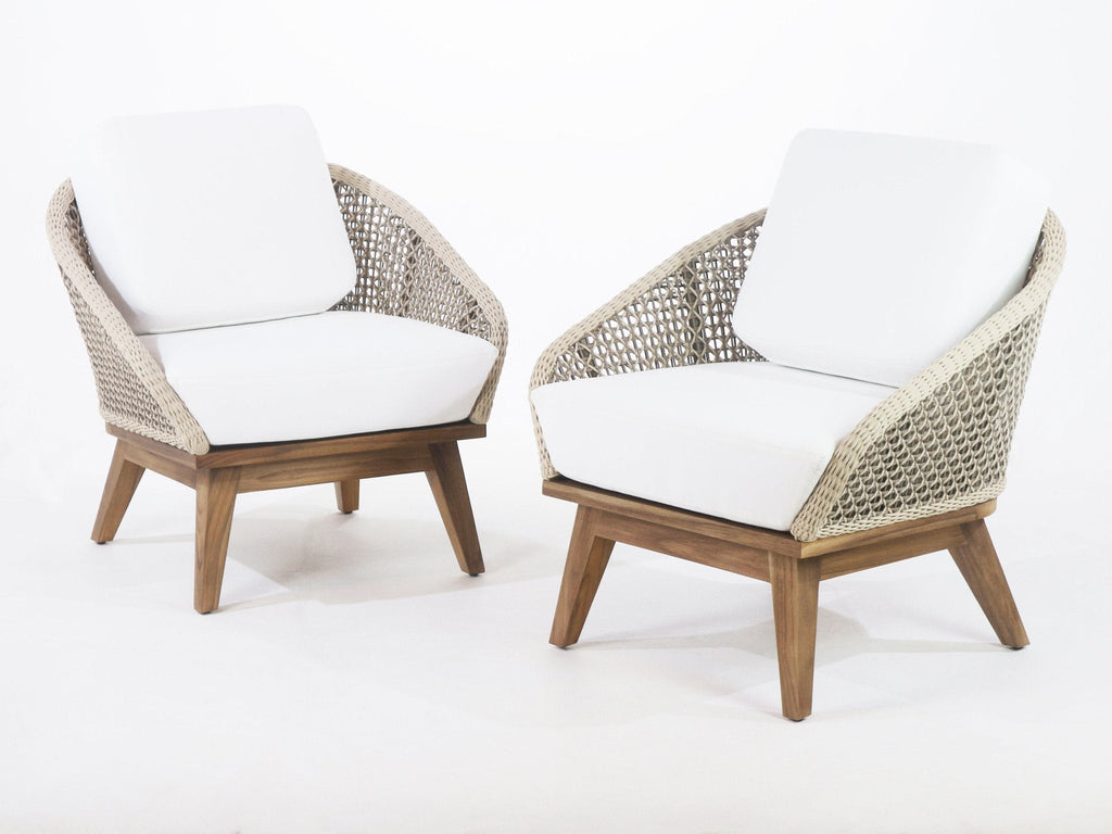 Outdoor Lounge Chair with UV protected outdoor weaving