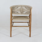 Teak & Polypropylene Woven Dining Chair