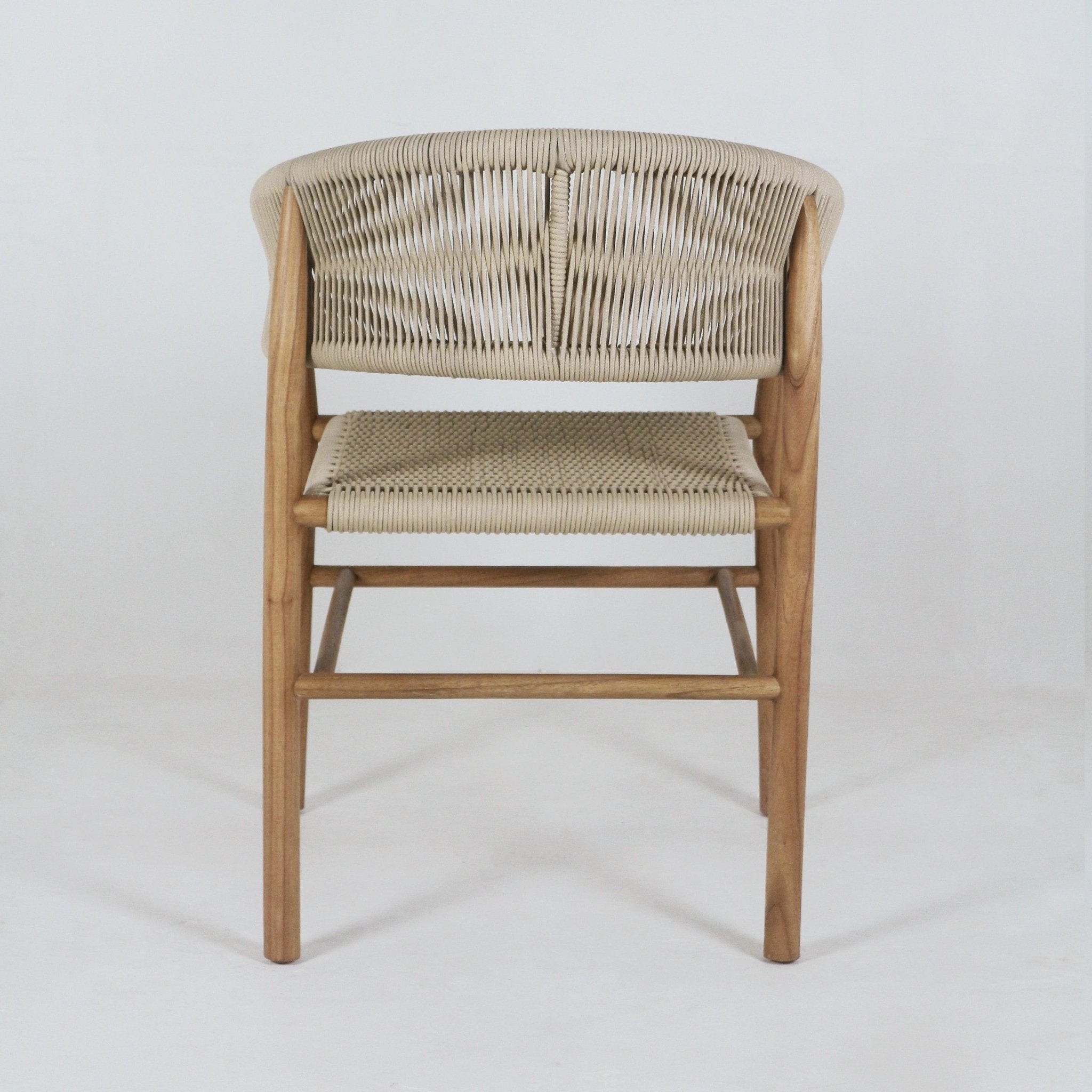 Teak & Polypropylene Woven Dining Chair