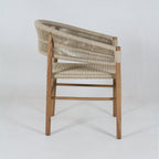 Teak & Polypropylene Woven Dining Chair
