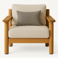 Teak Indoor Outdoor Club Chair